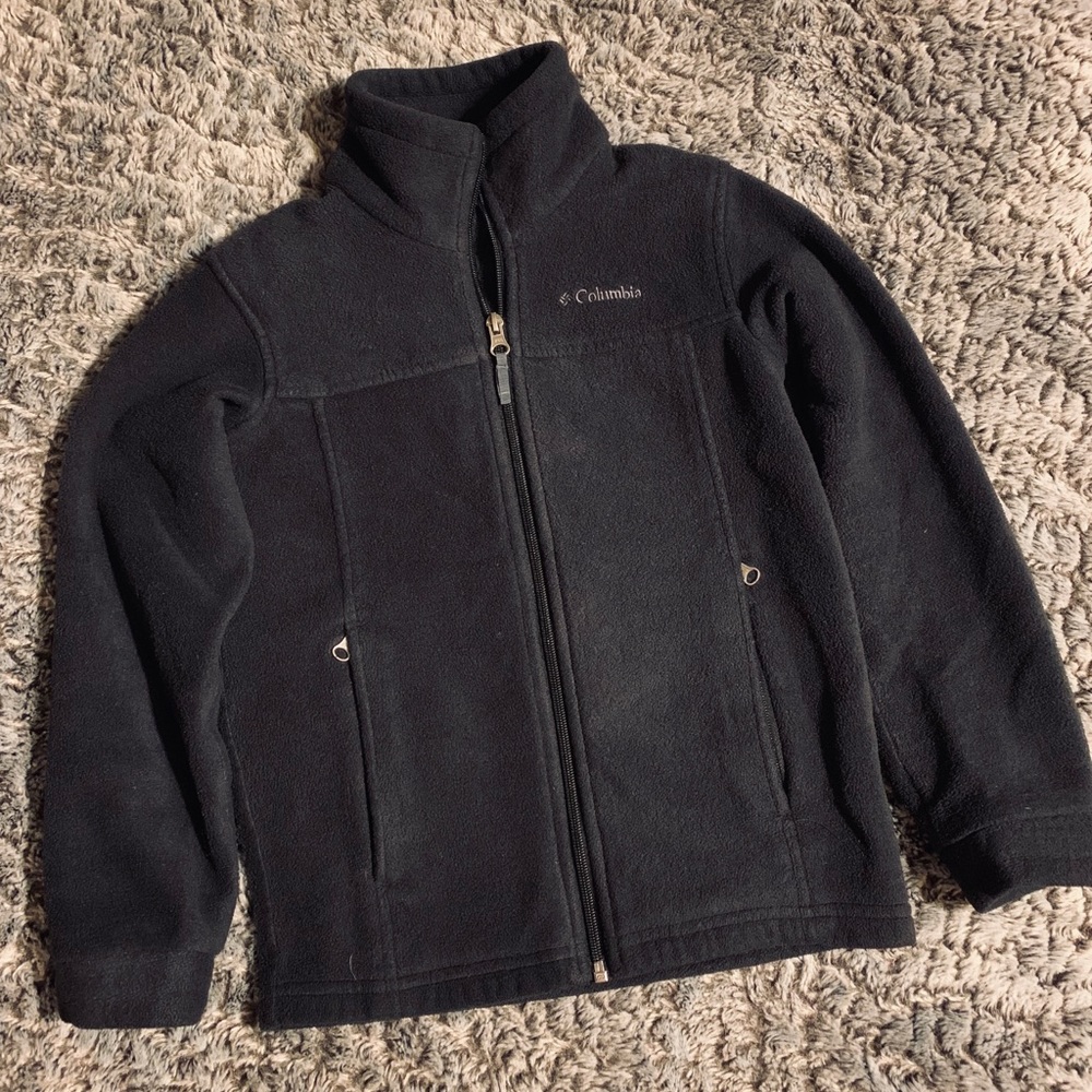 Columbia boys size 8 black fleece jacket